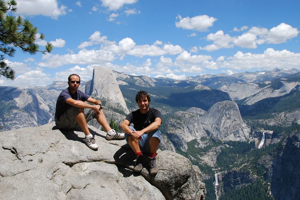 2010. Con Alberto Zaragoza en el Parque Nacional de Yosemite en California.