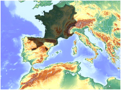mapa distribuciçon de lagartija roquera (Podarcis muralis)